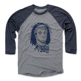 Mens Baseball T-Shirt Navy / Heather Gray