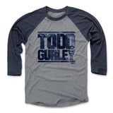 Mens Baseball T-Shirt Navy / Heather Gray