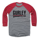 Mens Baseball T-Shirt Red / Heather Gray