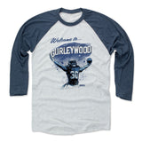 Mens Baseball T-Shirt Indigo / Ash