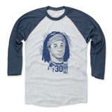 Mens Baseball T-Shirt Indigo / Ash