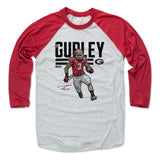 Mens Baseball T-Shirt Red / Ash